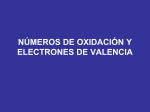 NÚMEROS DE OXIDACIÓN Y ELECTRONES DE VALENCIA