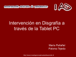Intervención en Disgrafía a través de la Tablet PC
