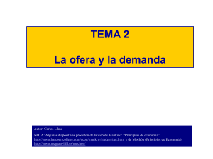 Tema 2: La oferta y la demanda