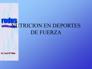 NUTRICION EN DEPORTES DE FUERZA