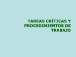 tareas críticas y procedimientos de trabajo