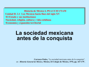 La sociedad mexicana antes de la conquista