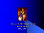 Alfonso XIII: la crisis de la Restauración.