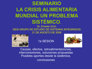 La crisis alimentaría mundial 1ra sesión