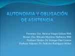 AUTONOMIA Y OBLIGACIÓN DE ASISTENCIA. Dra. Mónica Vargas
