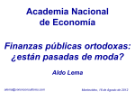 Presentación Ec. Aldo Lema - Academia Nacional de Economía