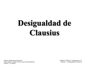 (desigualdad de Clausius).