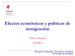 Efectos económicos y políticas de inmigración