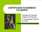 Certificado en Filosofía - Pontificia Universidad Católica de Chile