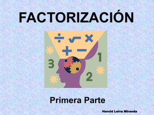 Factorización Expresiones Algebraicas