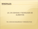 Minerales - Facultad de Ciencias Bioquímicas y Farmacéuticas
