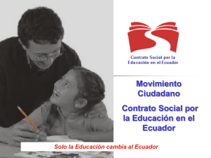 memoria del contrato social por la educación en ecuador