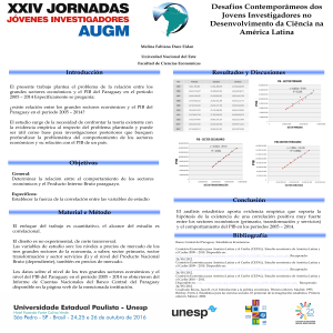 Relación entre los grandes sectores económicos y el PIB del