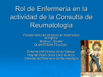 Rol de enfermería en la actividad de la consulta de reumatología