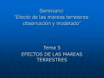 Efecto de las mareas terrestres: observación y modelado