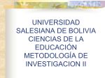 QUE ES LA CIENCIA? - Universidad Salesiana de Bolivia