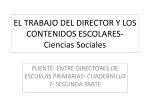 EL TRABAJO DEL DIRECTOR Y LOS CONTENIDOS ESCOLARES
