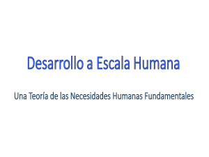 PP Clase 3 Desarrollo a Escala Humana