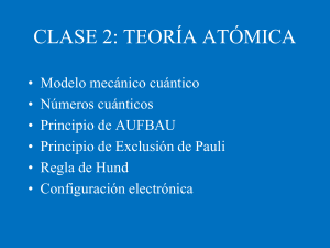 REPRESENTACION ACTUAL DE LA ESTRUCTURA DEL ATOMO