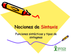 Nociones de Sintaxis