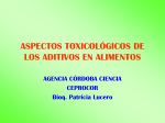 ASPECTOS TOXICOLOGICOS DE LOS ADITIVOS EN ALIMENTOS