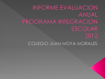 informe evaluacion anual programa integracion escolar 2012