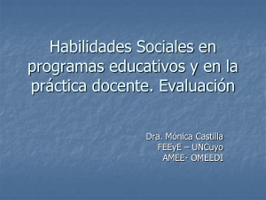 Habilidades Sociales en programas educativos, en la práctica