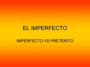 EL IMPERFECTO