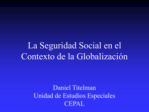 La Seguridad Social en el Contexto de la Globalización