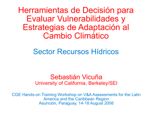 Decision Tools to Evaluate Strategies for Adaptation to Climate