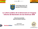 Cultura política de la democracia en Uruguay, 2008