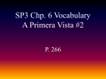 SP3 Chp. 6 Vocabulary A Primera Vista #2