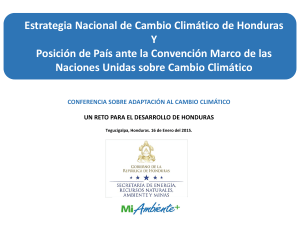Estrategia Nacional de cambio climático, proyectos en