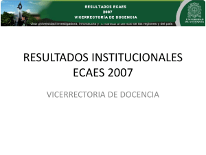 Resultados Ecaes 2005-2007