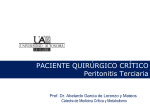 Paciente quirúrgico crítico. Peritonitis terciaria_2011_2012