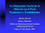 La Dimensión Social de la Minería en el Perú Problemas y