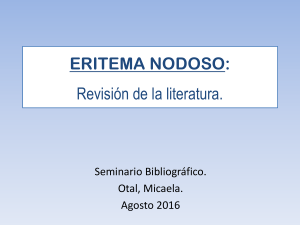 ERITEMA NODOSO: Revisión de la literatura.