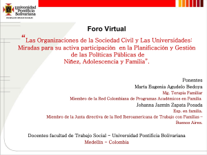 Política pública para la familia. - Red Iberoamericana de Trabajo