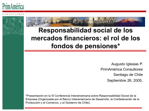 Responsabilidad social de los mercados financieros: el rol de los