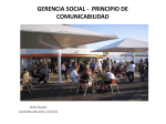GERENCIA SOCIAL. PRINCIPIO DE COMUNICABILIDAD