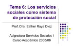 Tema 6: Los servicios sociales como sistema de protección social