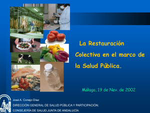 La Restauración Colectiva en el marco de la Salud Pública.