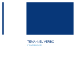 TEMA 4: EL VERBO - IES Gabriela Mistral