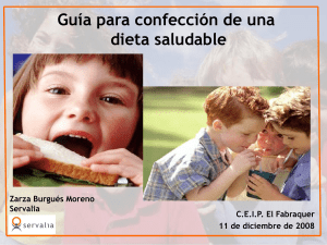 Organiza una dieta saludable