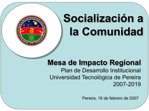 Mesa de Impacto Regional - Universidad Tecnológica de Pereira