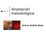 Arturo Andrés Roig Ampliación metodológica