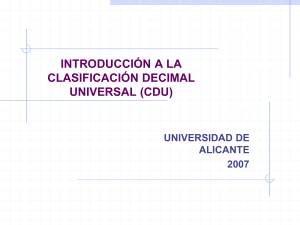 introducción a la clasificación decimal universal