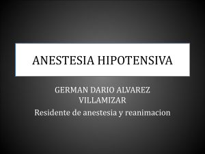 anestesia hipotensiva