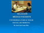 relacion medico paciente - Escuela de Medicina