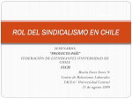 ROL DEL SINDICALISMO EN CHILE